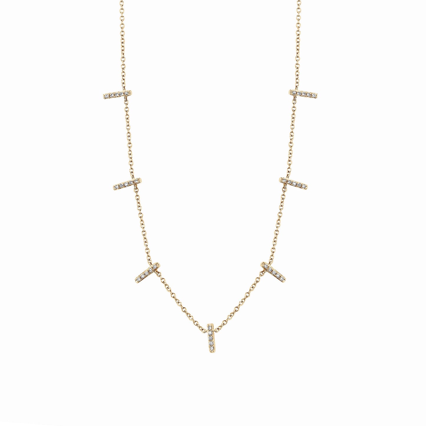 Diamond 7-Bar Necklace