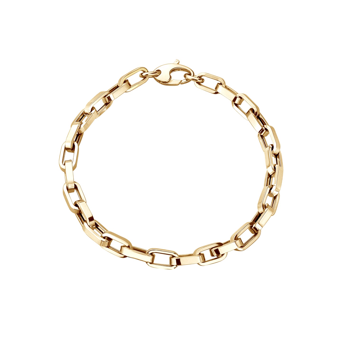 Small Gold Square Link Bracelet