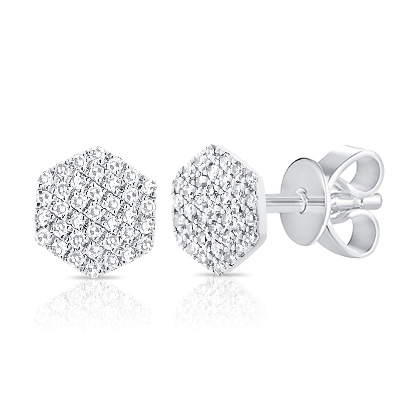 Diamond Hexagon Earrings