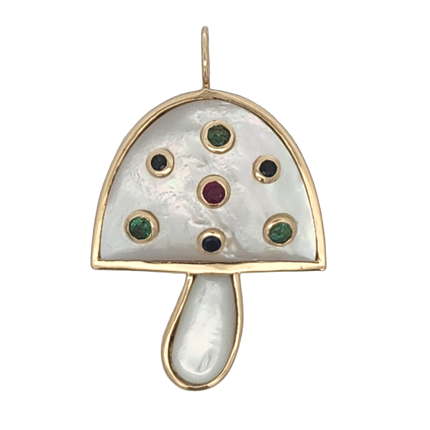 Load image into Gallery viewer, Colored Stone Mushroom Charm

