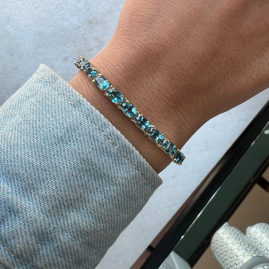 Blue tennis hot sale bracelet