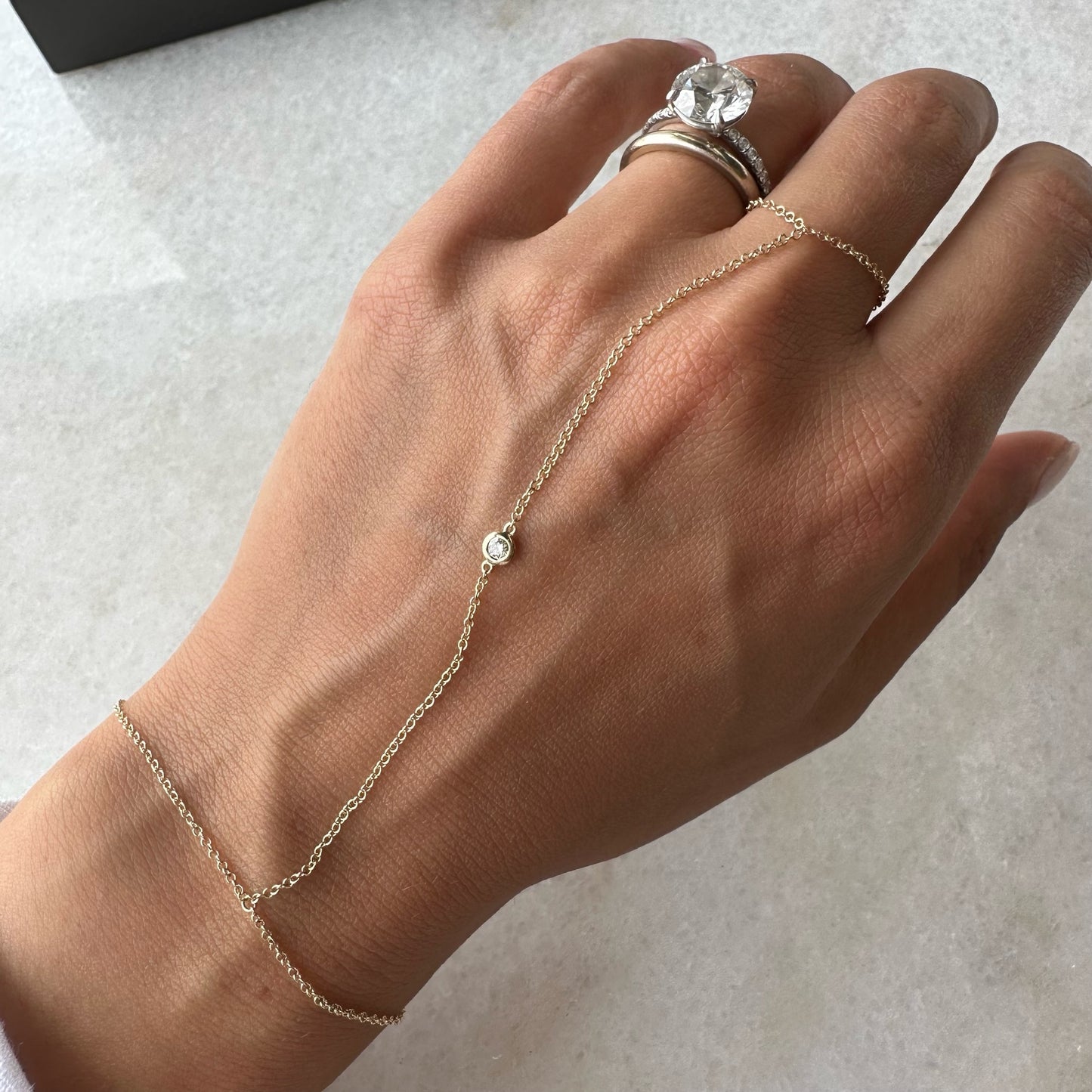 Dainty Hand Bracelet & Ring