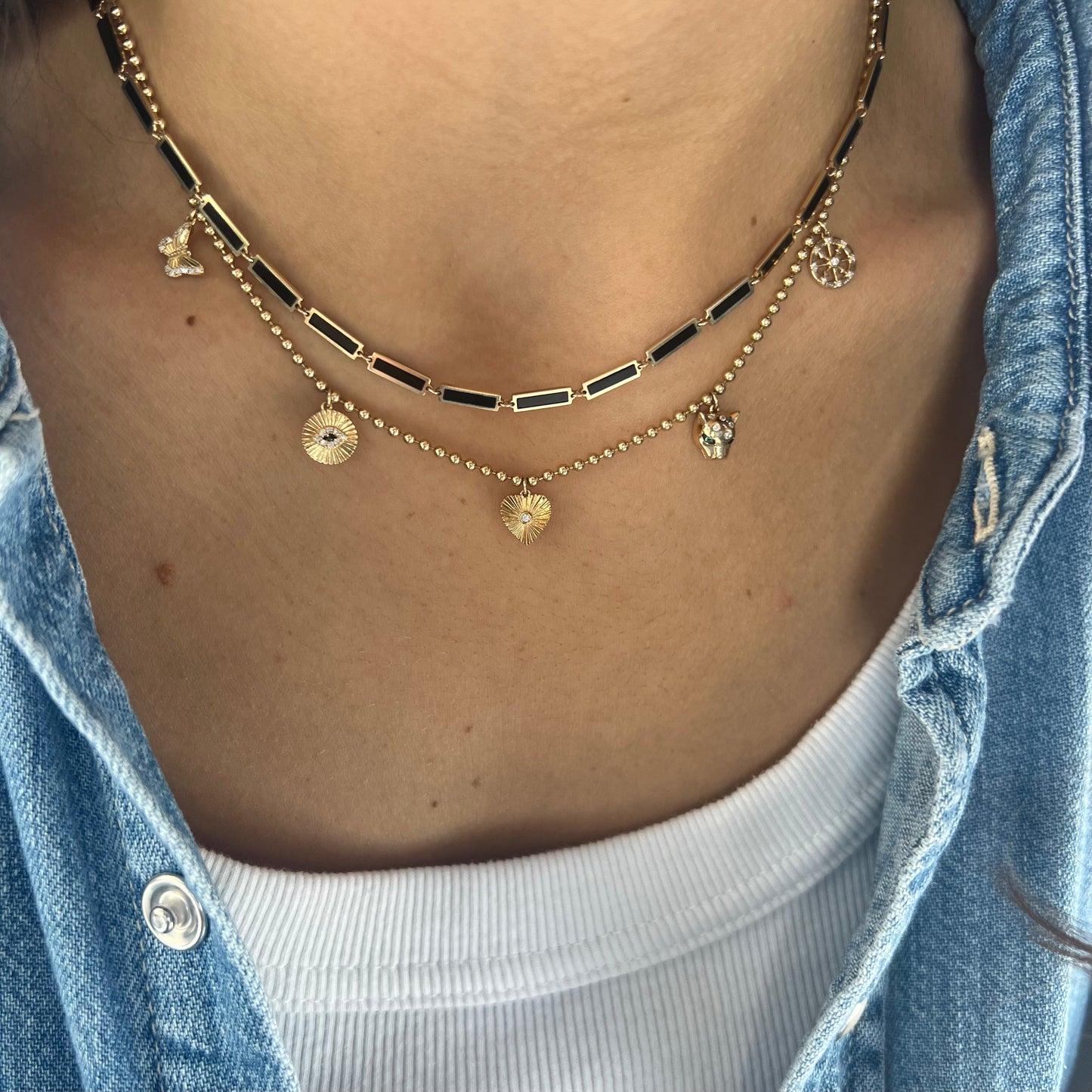 Choker with 2025 hanging chain