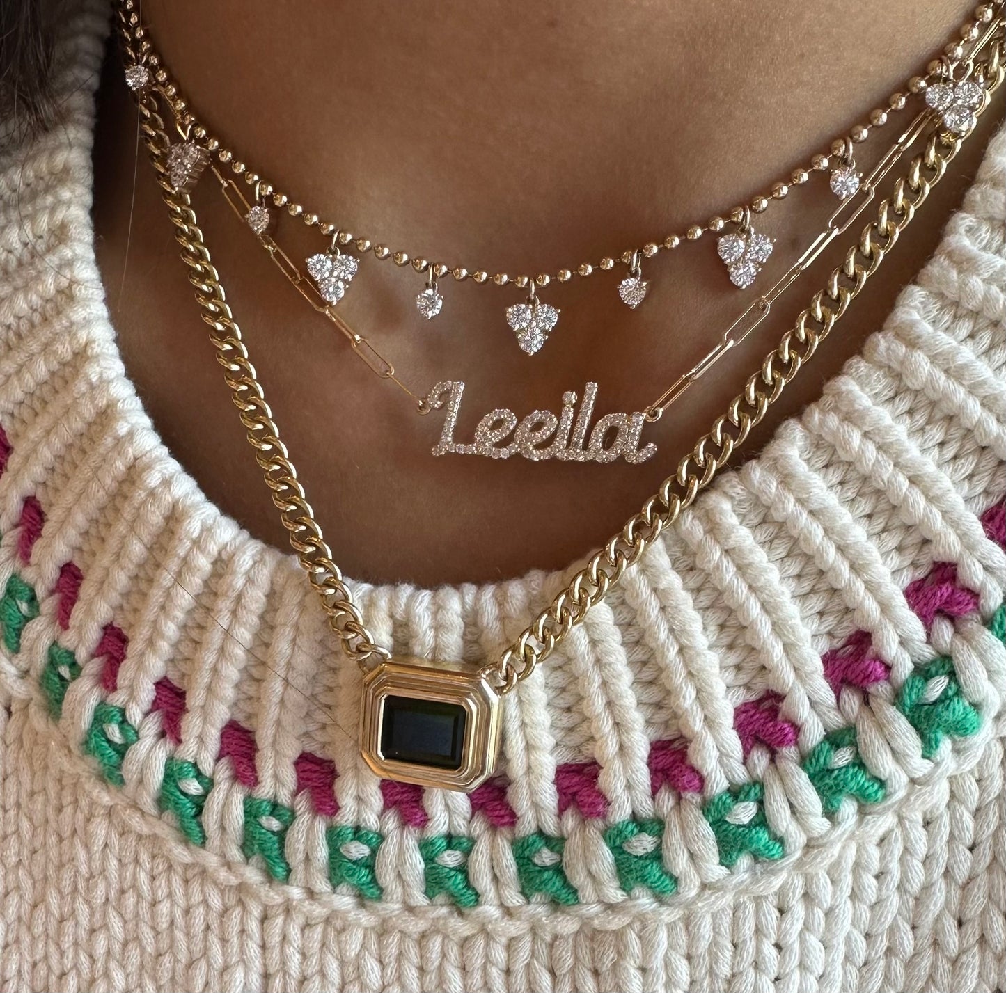 Personalized Name Jewelry With Diamonds Diamond Name Necklace For