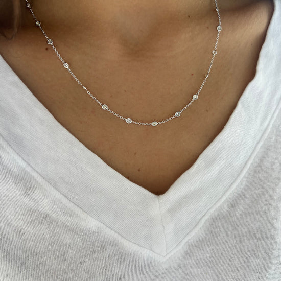 1.00 Carat Diamond By the Yard Necklace