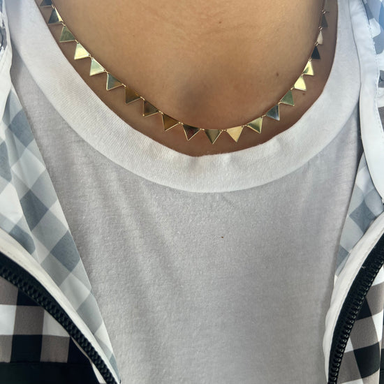 Triangle Link Gold Necklace