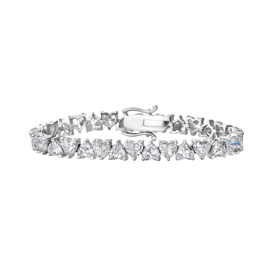 Opposing Heart Lab Diamond Tennis Bracelet