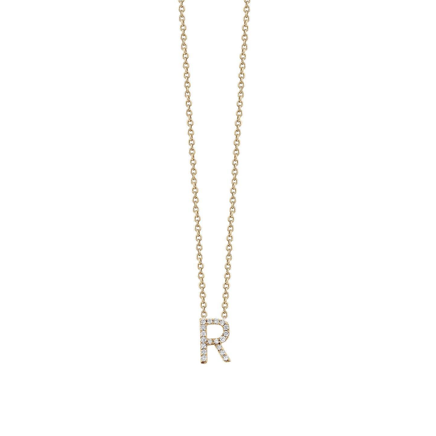 Diamond Initial on Chain Necklace