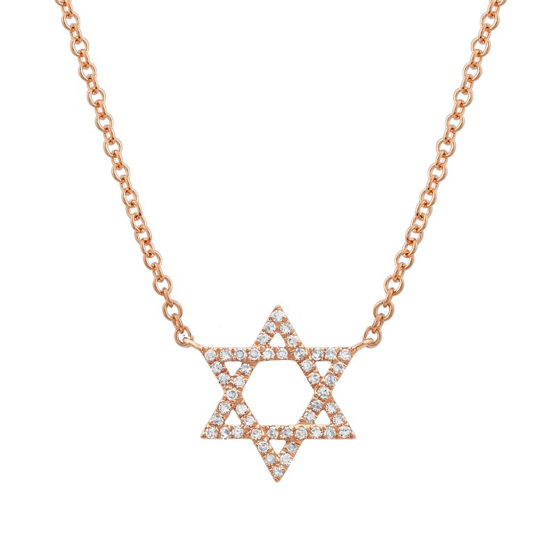 Diamond Magen David on Chain Necklace