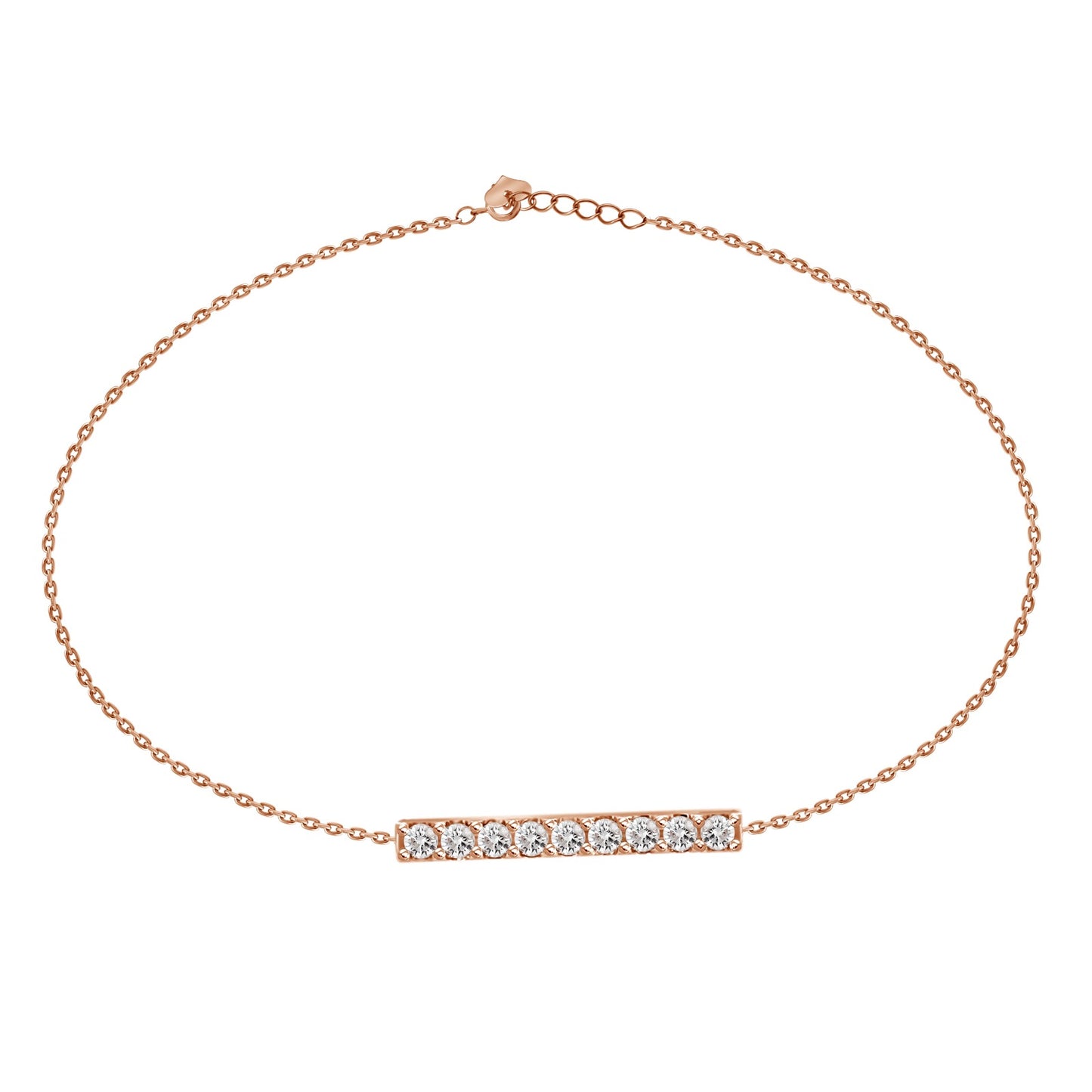 Diamond Bar on Chain Bracelet