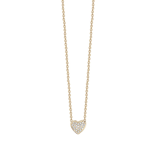 Load image into Gallery viewer, Pave Diamond Heart on Chain Necklace
