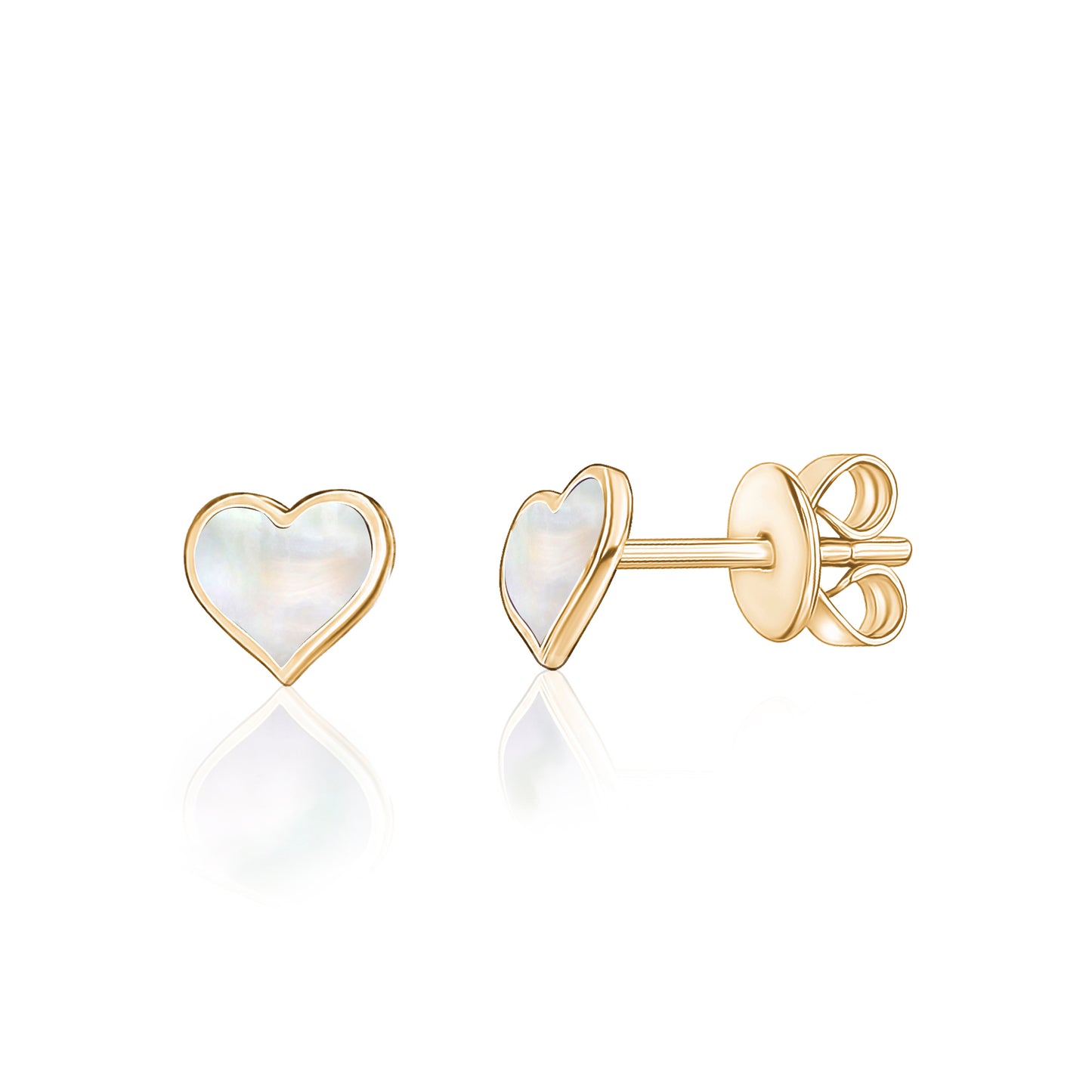 Load image into Gallery viewer, Small Colored Stone Pointed Heart Earrings
