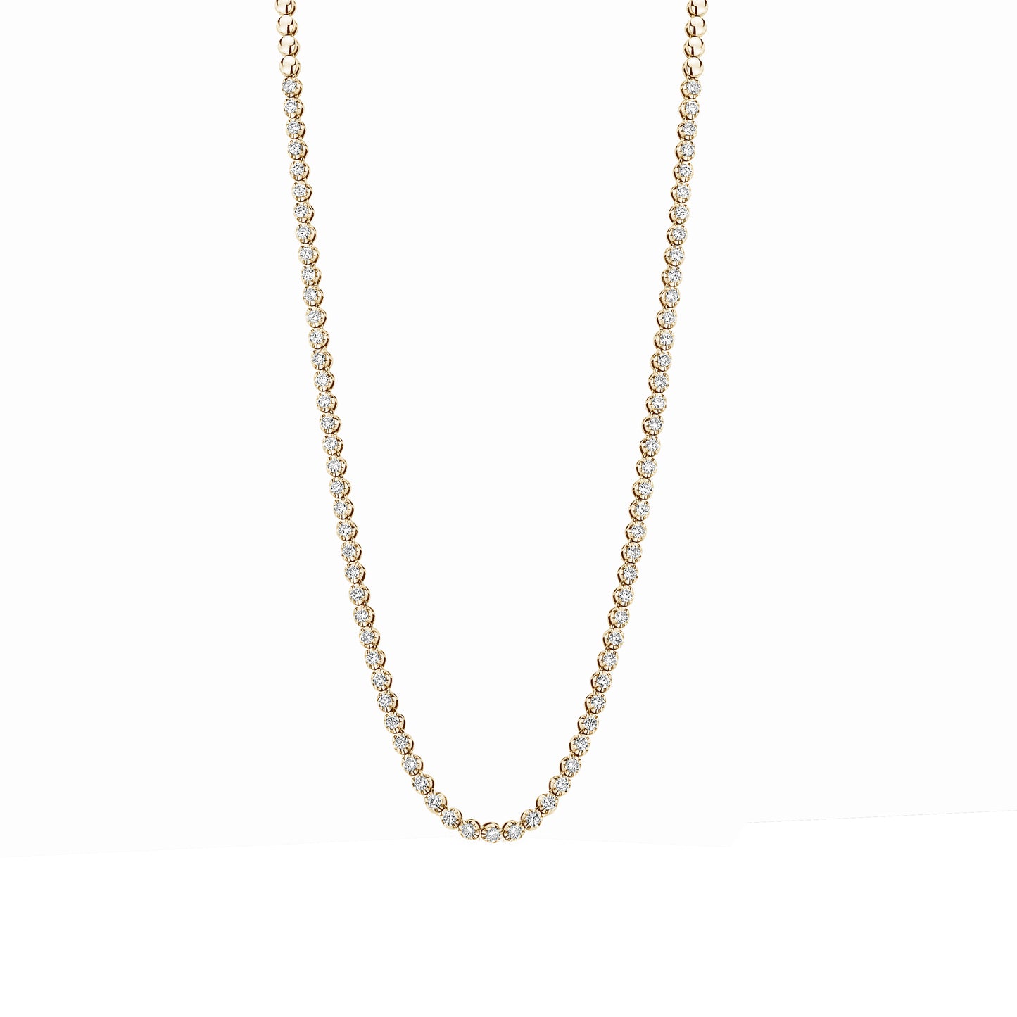 2.55 Ct Halfway Buttercup Tennis Necklace