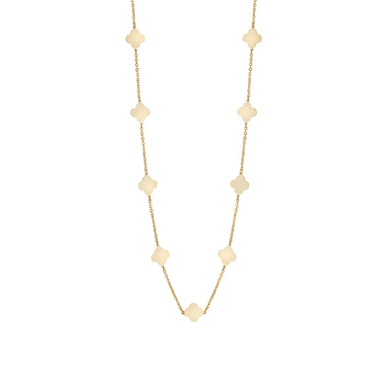 Van Cleef and Arpels Lucky Alhambra 12 Motifs Long Gold Necklace For Sale  at 1stDibs | 12 motif van cleef, van cleef clover necklace, van cleef 12  motif