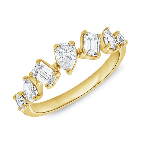 Load image into Gallery viewer, Halfway Mixed Shape Diamond Eternity Band (Solitaires)

