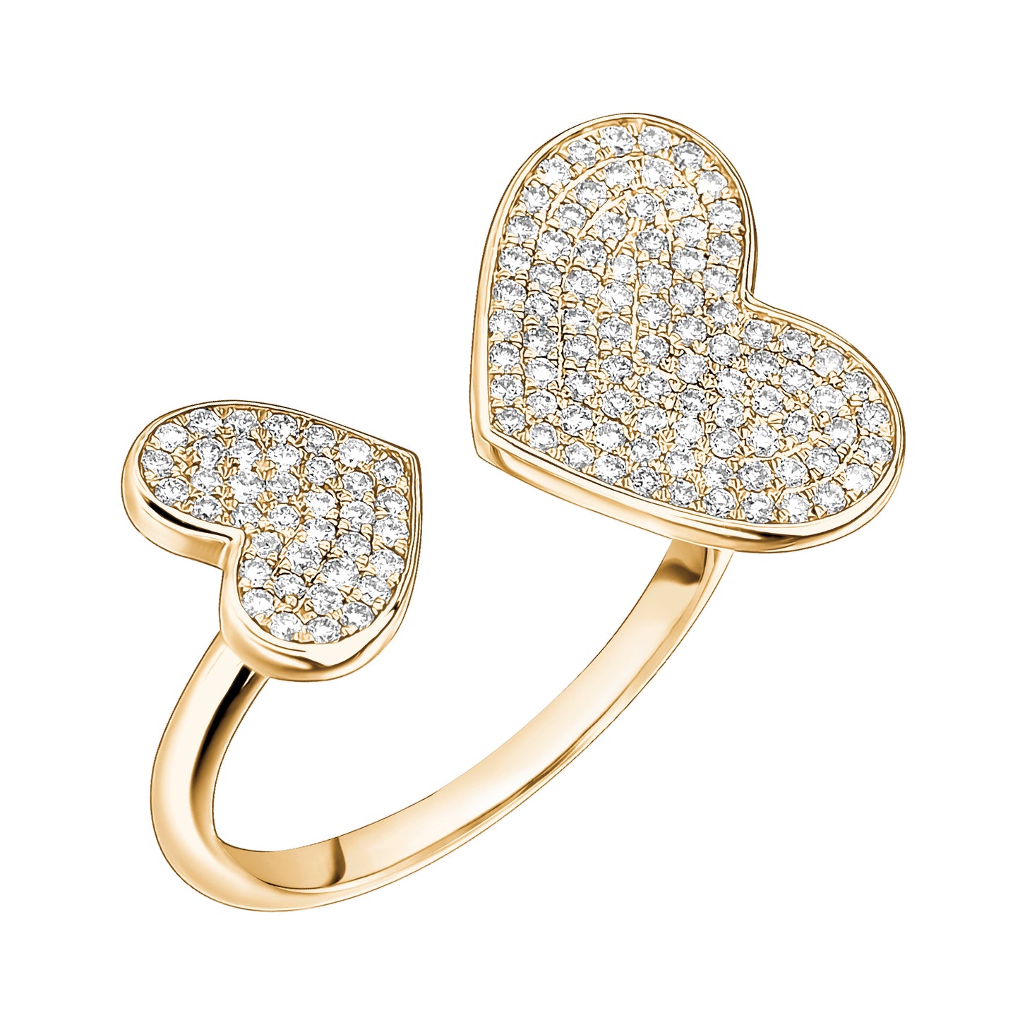 Jumbo & Mini Diamond Heart Ring