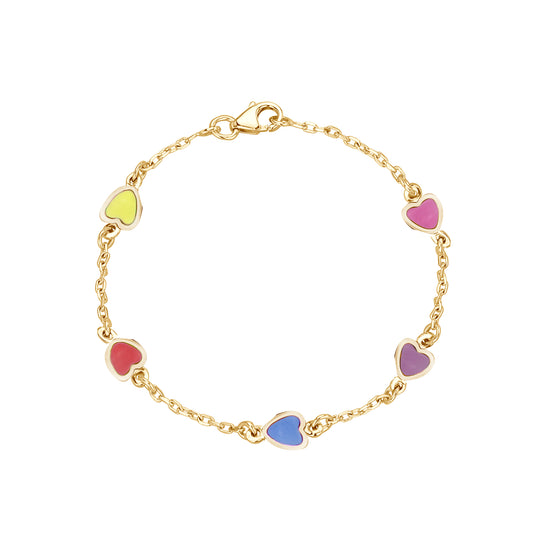 Enamel Heart Baby Bracelet