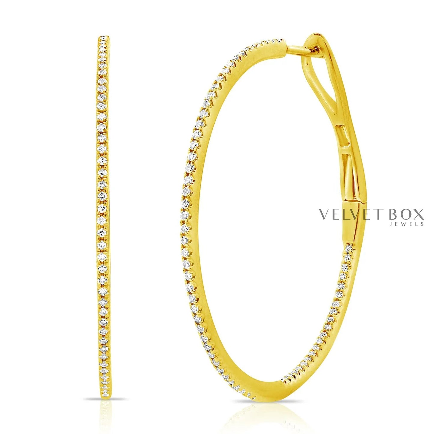 1 1/4" Inch Diamond Hoops