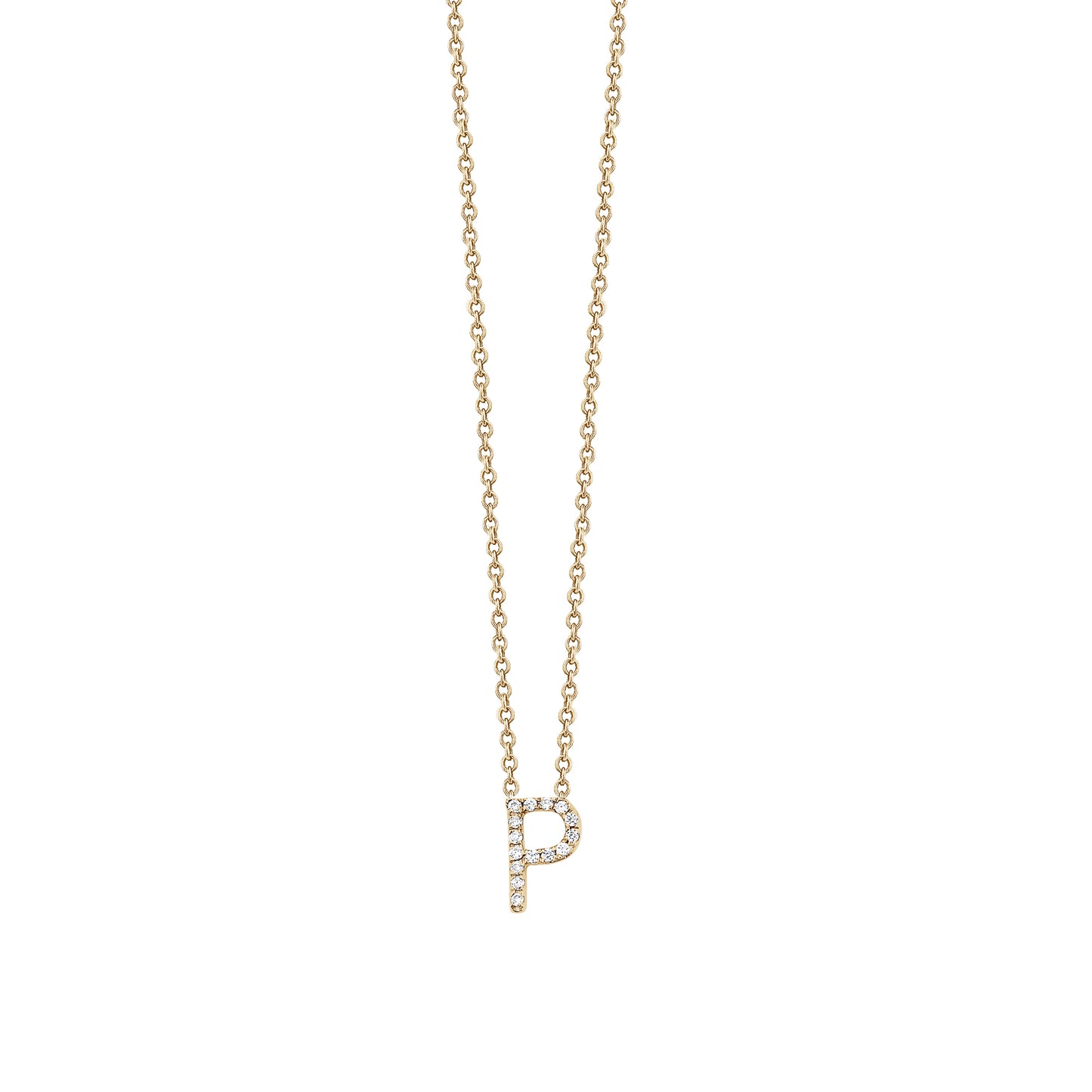 Diamond Initial on Chain Necklace