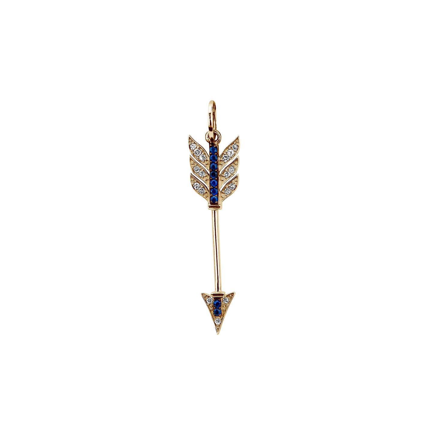 Diamond & Sapphire Arrow Charm