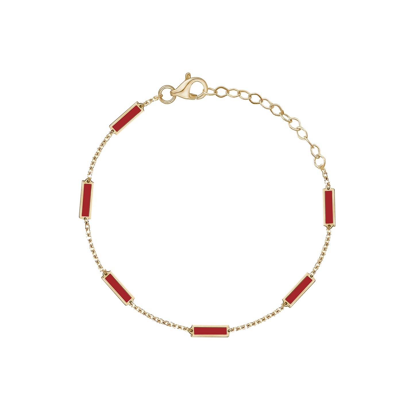 Load image into Gallery viewer, Colored Stone Bar &amp;amp; Chain Bracelet
