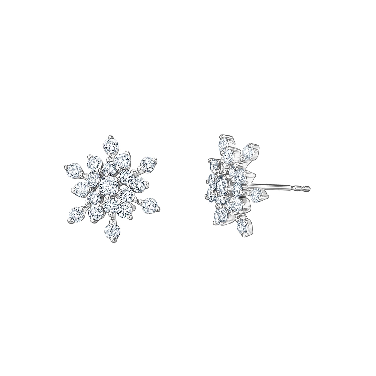 Diamond Sunburst Earrings