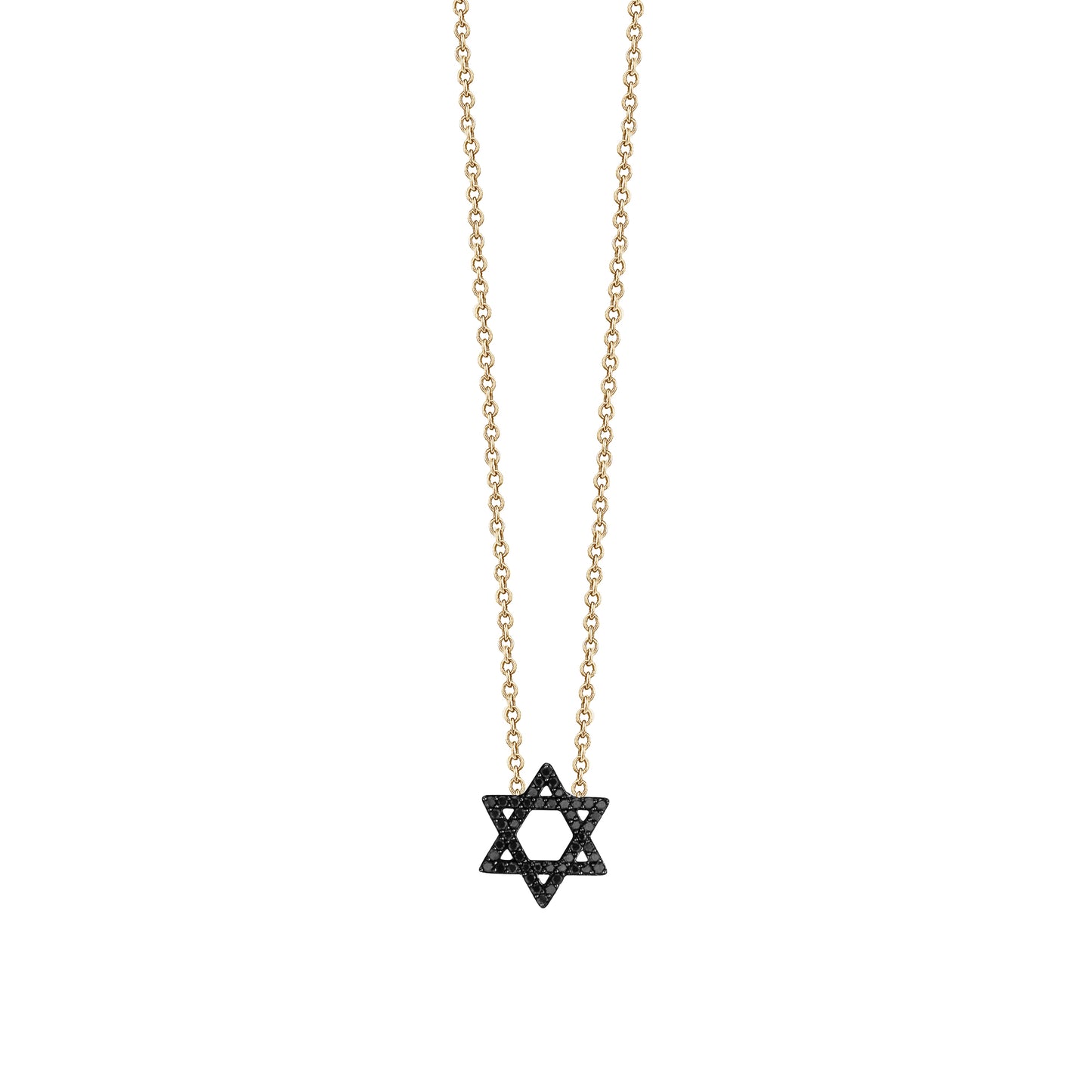 Load image into Gallery viewer, Blue Sapphire Magen David on Chain Link Necklace
