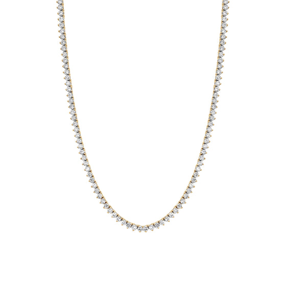 Load image into Gallery viewer, 6.3 Carat 3 Prong Diamond Tennis Necklace
