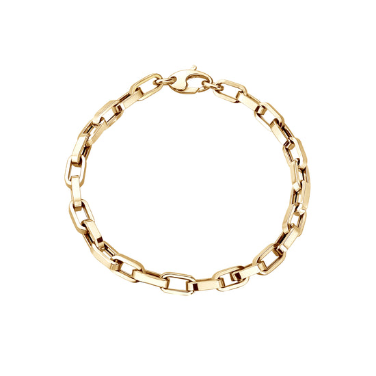 X Large Square Link Bracelet - 7"