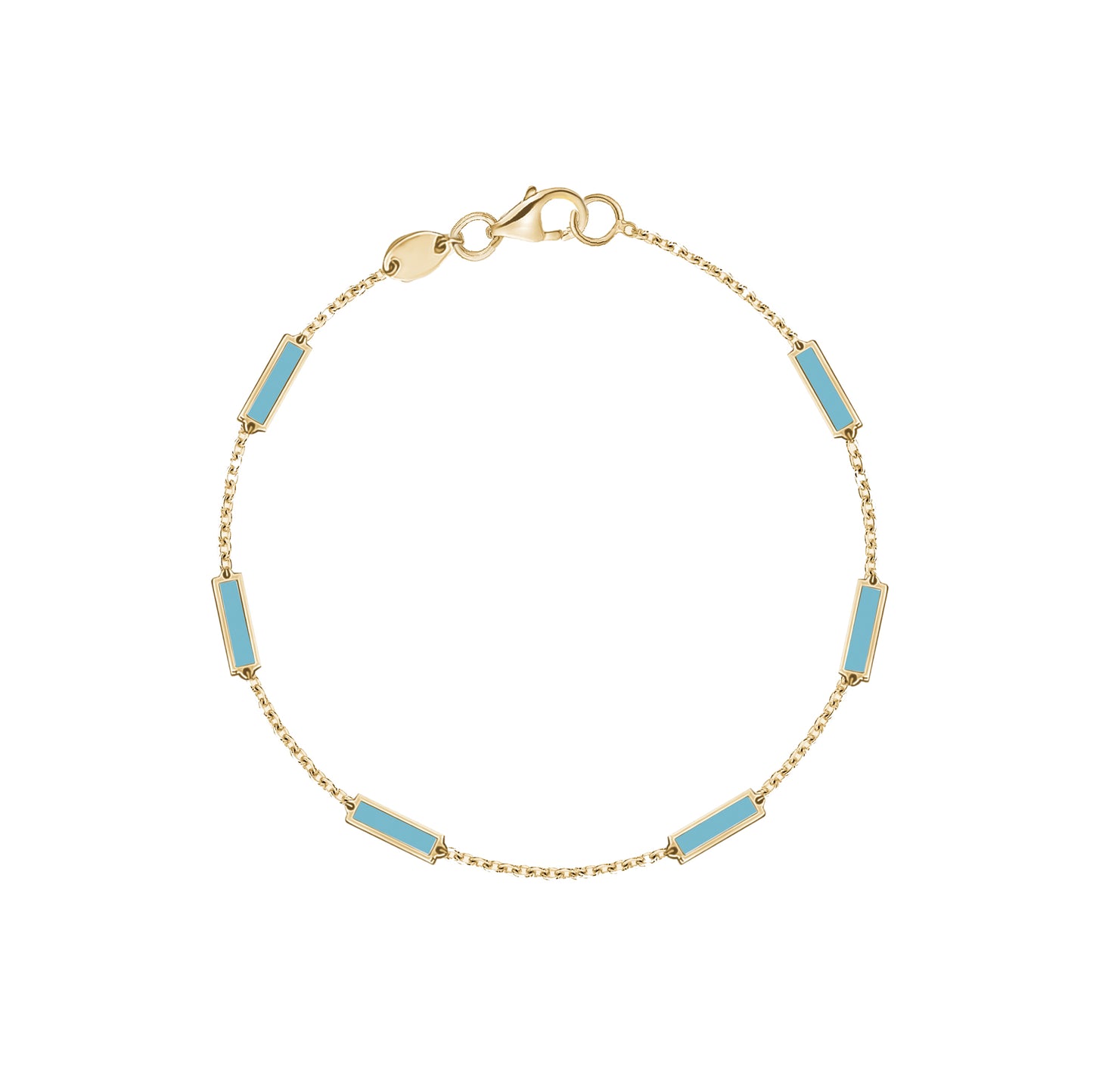 Load image into Gallery viewer, Colored Stone Bar &amp;amp; Chain Bracelet
