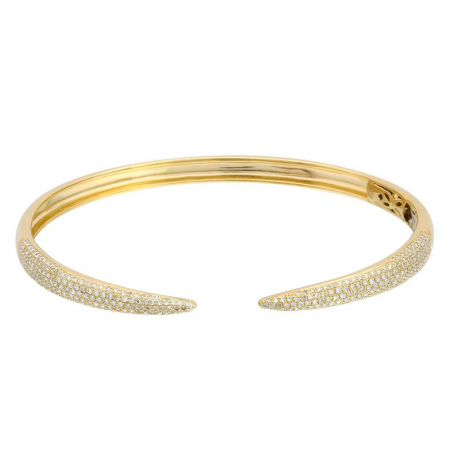 Pave Diamond Claw Bangle