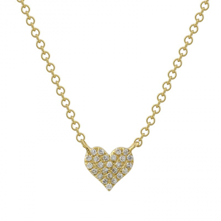 Load image into Gallery viewer, Mini Pave Diamond Heart Necklace
