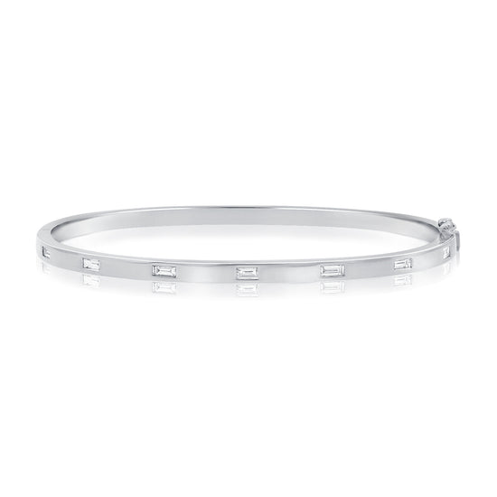 Load image into Gallery viewer, 6 Baguette Diamond Bangle
