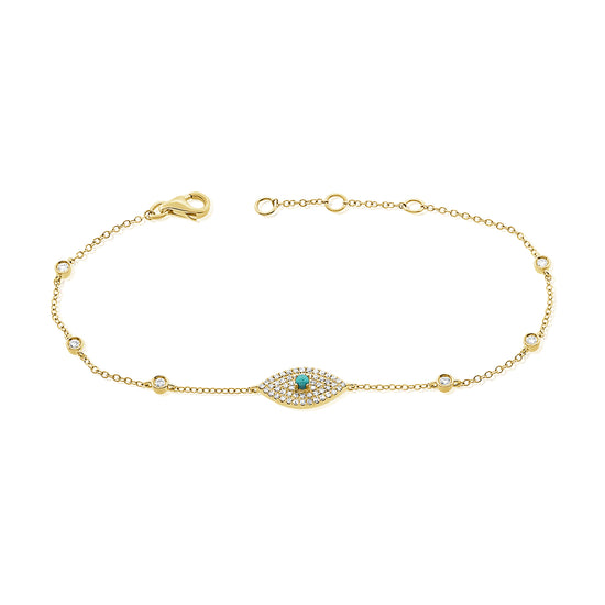 Turquoise & Diamond Eye (Diamond By The Yard) Bracelet