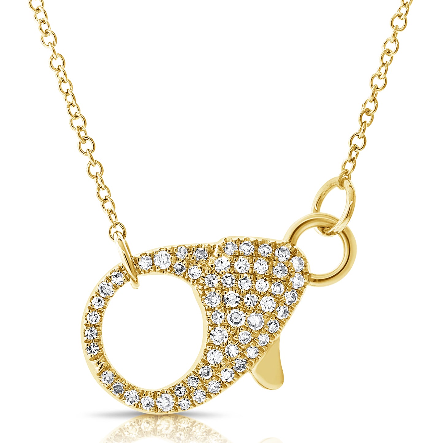 Load image into Gallery viewer, Oversized Diamond Clasp Necklace
