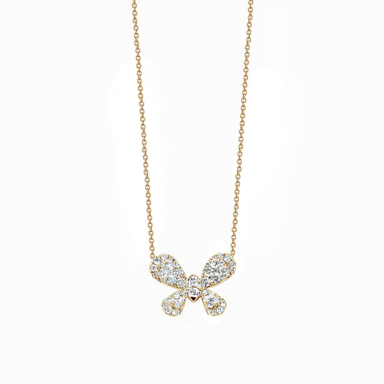 Diamond Butterfly On Chain Necklace